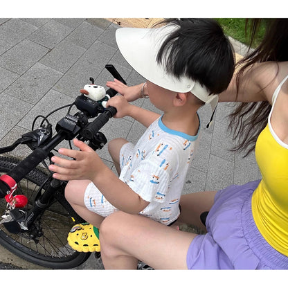 Front Mounted Child Bike Seat with Guardrail & Foot Pedals – Safe Toddler Bicycle Seat for Kids 1-5 Years, 66 lbs Capacity, Fits Most Mountain & City Bikes