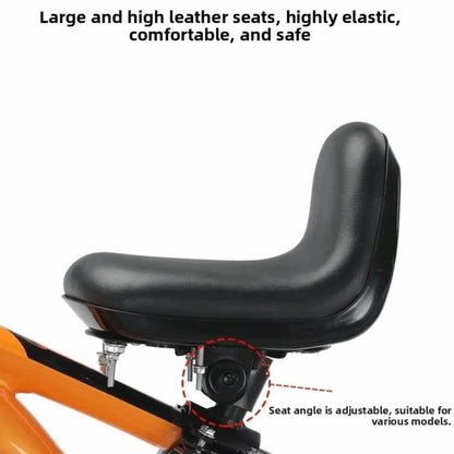 Front-Mounted Child Bicycle Seat Pedals Padded Front Child Seat for MTB Armrests Adjustable ‌Child Safety Seat Mountain Bikes