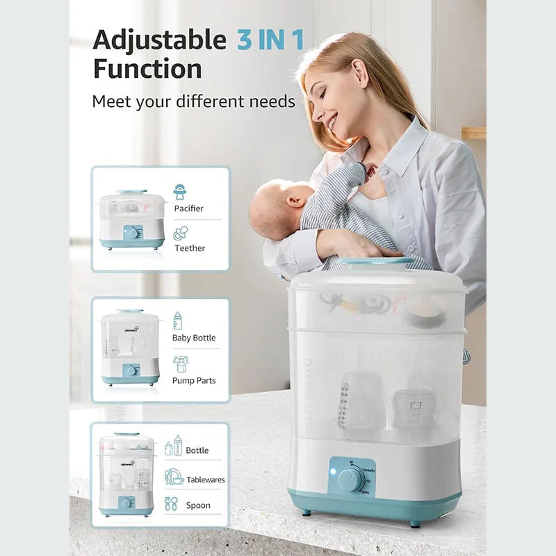 Baby Feeding Bottle Sterilizers Dryer Heater Electric Steam Sanitizer Large Bottle Steamer High temperature sterilization