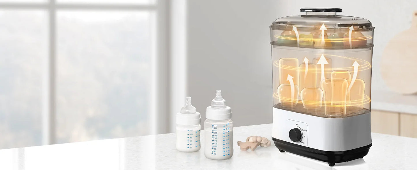 Baby Feeding Bottle Sterilizers Dryer Heater Electric Steam Sanitizer Large Bottle Steamer High temperature sterilization