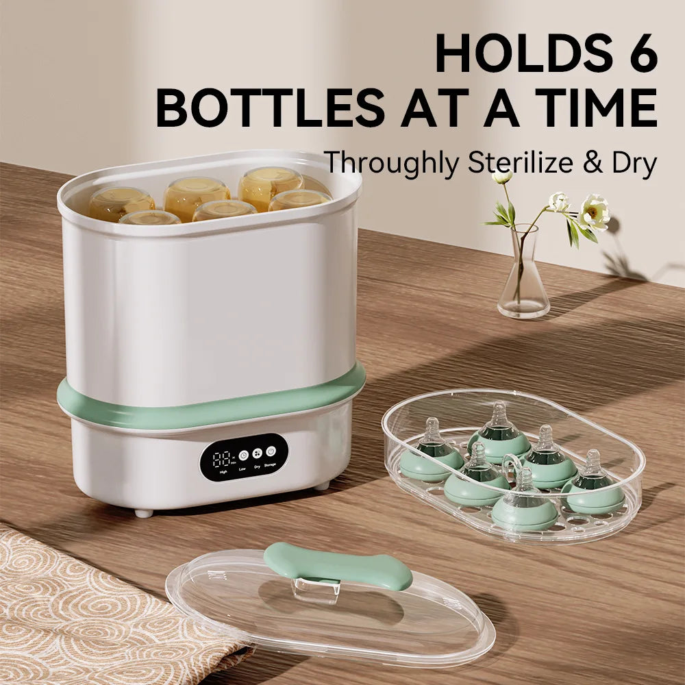 Large Size Electric Steam Baby Bottle Sterilizer And Dryer Sanitizes Baby Bottles Pacifiers Breast Pump Parts Kid Milk Heater