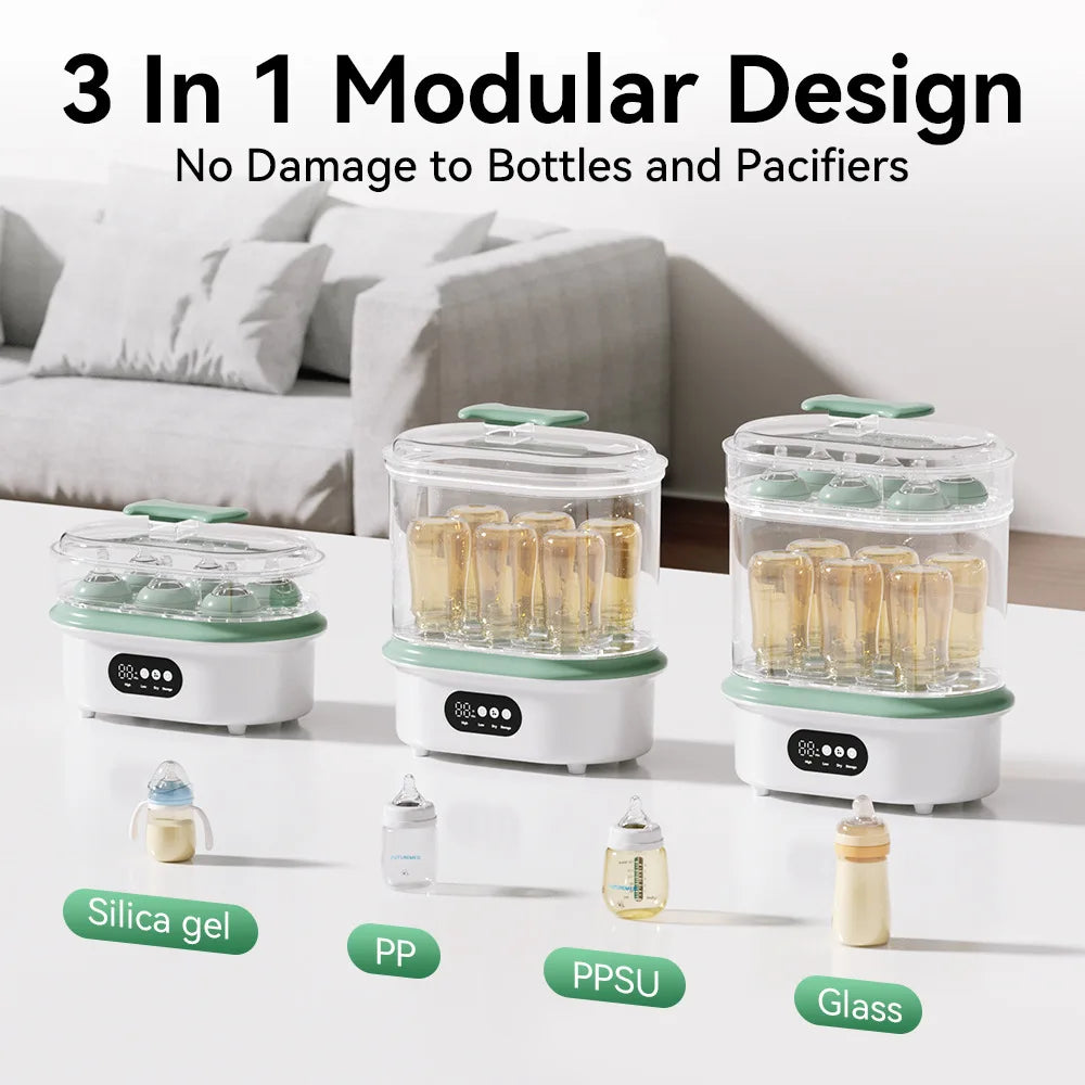 Large Size Electric Steam Baby Bottle Sterilizer And Dryer Sanitizes Baby Bottles Pacifiers Breast Pump Parts Kid Milk Heater