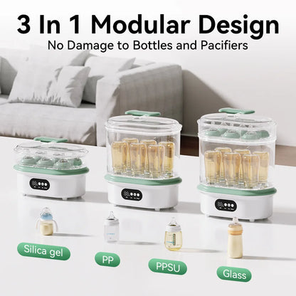 Large Size Electric Steam Baby Bottle Sterilizer And Dryer Sanitizes Baby Bottles Pacifiers Breast Pump Parts Kid Milk Heater