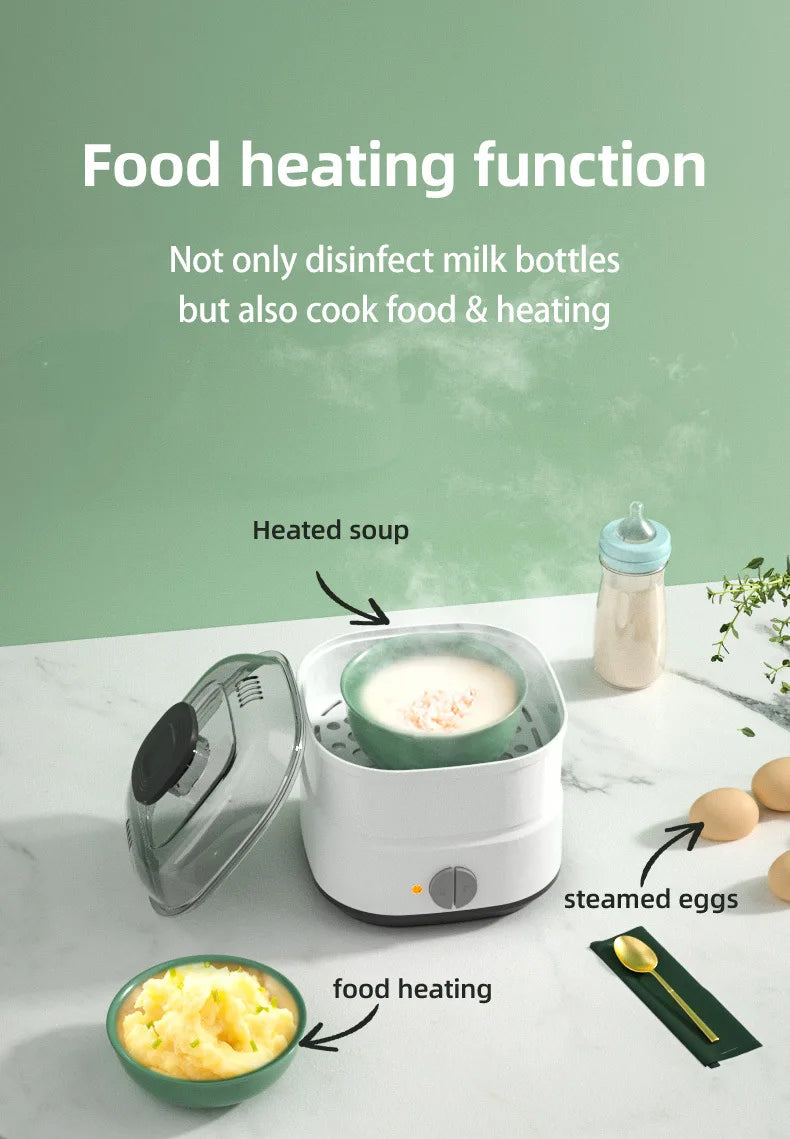 Baby Electric Steam Bottle Sterilizer Feeding Bottle Sterilizers Milk Warmer Electric Kid Bottle Sanitizer with Timer