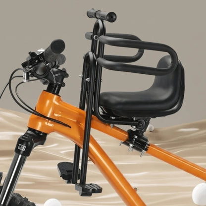 Front-Mounted Child Bicycle Seat Pedals Padded Front Child Seat for MTB Armrests Adjustable ‌Child Safety Seat Mountain Bikes