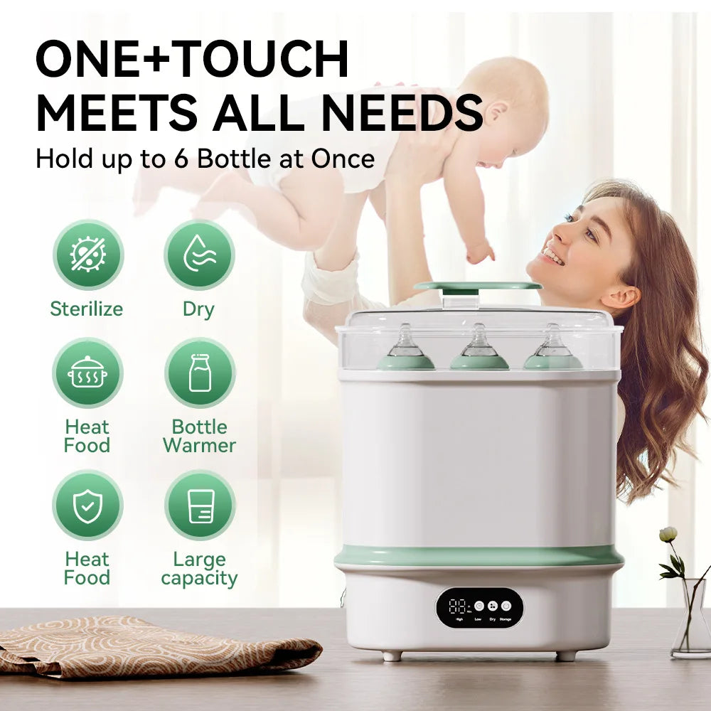 Large Size Electric Steam Baby Bottle Sterilizer And Dryer Sanitizes Baby Bottles Pacifiers Breast Pump Parts Kid Milk Heater